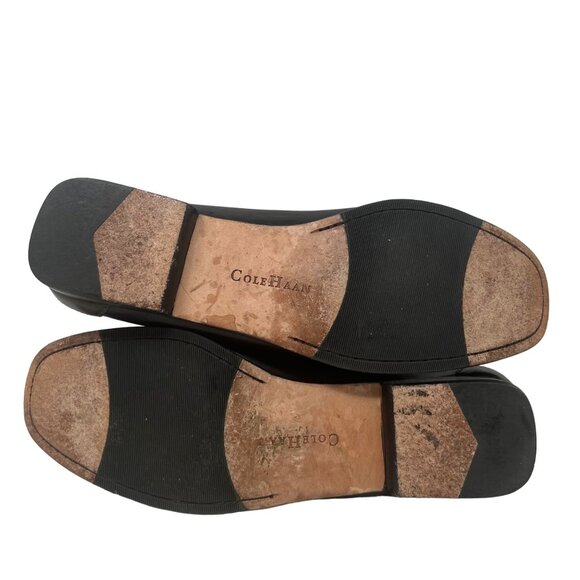 Cole Haan‎ Black Green Leather Moc Toe Loafer Leather Sole Size 9B - Picture 9 of 9